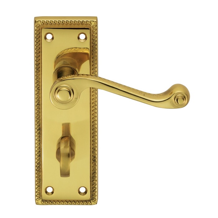 Georgian Lever Door Handle on Various Backplates